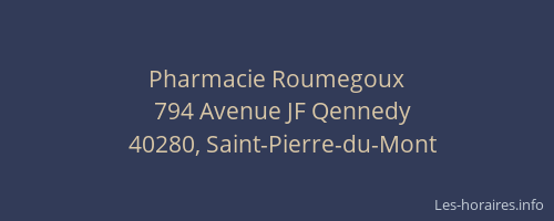 Pharmacie Roumegoux