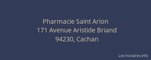 Pharmacie Saint Arion