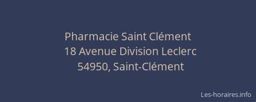 Pharmacie Saint Clément