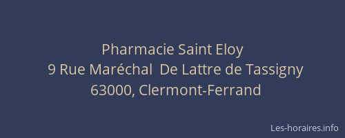 Pharmacie Saint Eloy