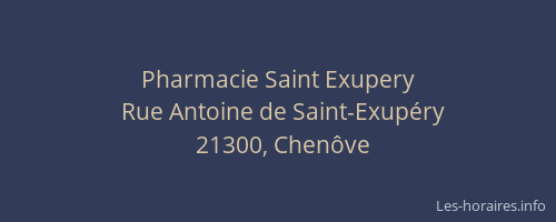 Pharmacie Saint Exupery