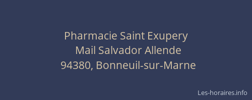 Pharmacie Saint Exupery