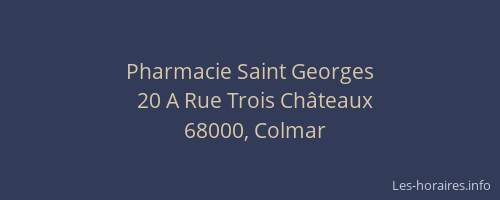 Pharmacie Saint Georges