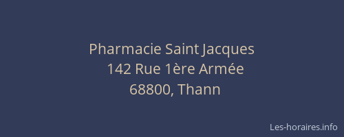 Pharmacie Saint Jacques