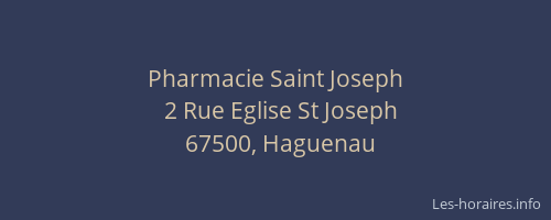 Pharmacie Saint Joseph