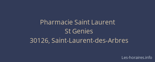 Pharmacie Saint Laurent