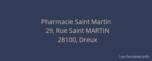 Pharmacie Saint Martin
