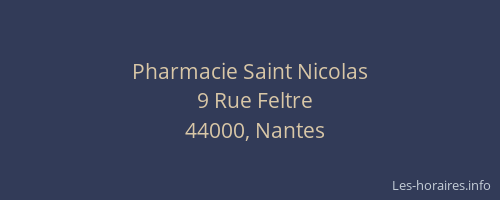 Pharmacie Saint Nicolas