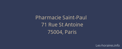 Pharmacie Saint-Paul