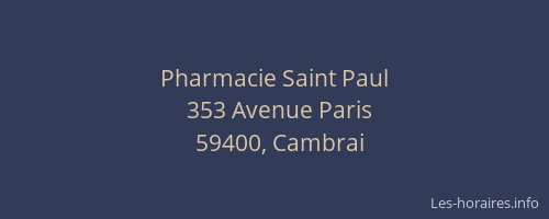 Pharmacie Saint Paul