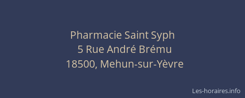 Pharmacie Saint Syph
