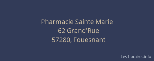 Pharmacie Sainte Marie