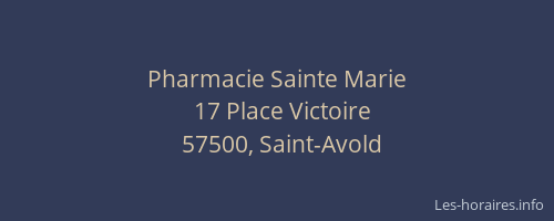 Pharmacie Sainte Marie