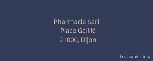 Pharmacie Sari