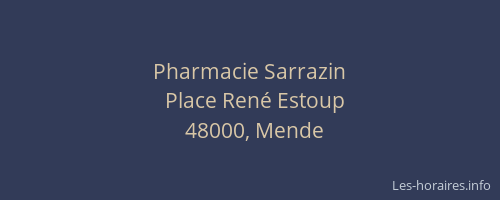 Pharmacie Sarrazin