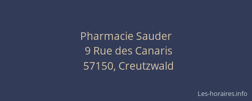 Pharmacie Sauder