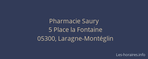 Pharmacie Saury