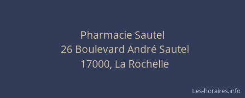 Pharmacie Sautel