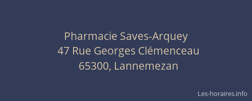 Pharmacie Saves-Arquey