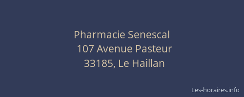 Pharmacie Senescal