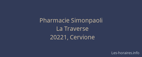 Pharmacie Simonpaoli