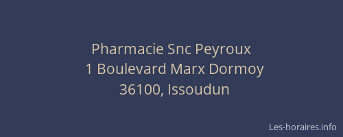 Pharmacie Snc Peyroux