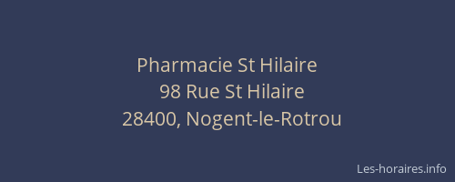 Pharmacie St Hilaire