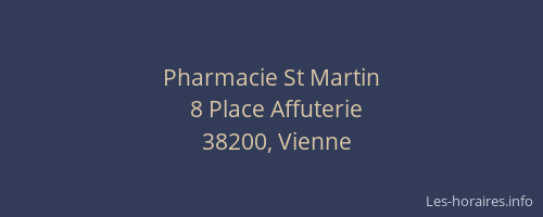 Pharmacie St Martin