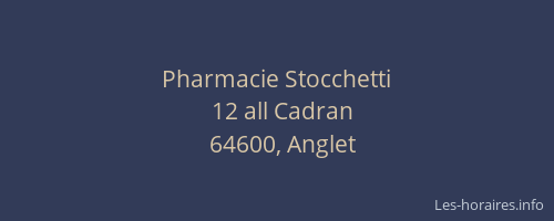 Pharmacie Stocchetti