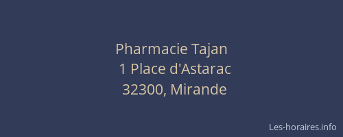 Pharmacie Tajan