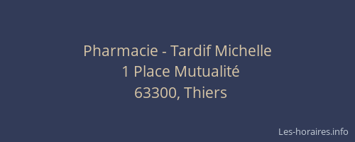 Pharmacie - Tardif Michelle