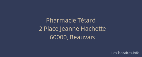 Pharmacie Tétard