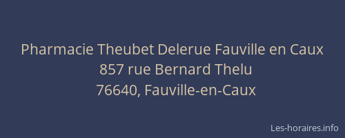 Pharmacie Theubet Delerue Fauville en Caux