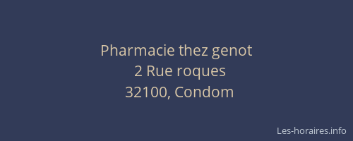 Pharmacie thez genot