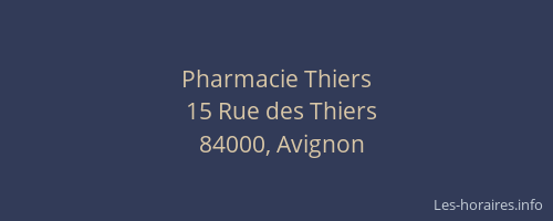 Pharmacie Thiers