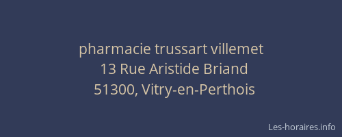 pharmacie trussart villemet