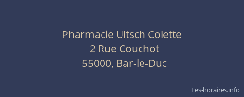 Pharmacie Ultsch Colette