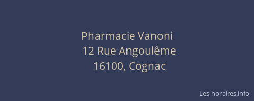 Pharmacie Vanoni