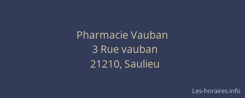Pharmacie Vauban