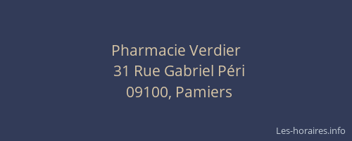 Pharmacie Verdier