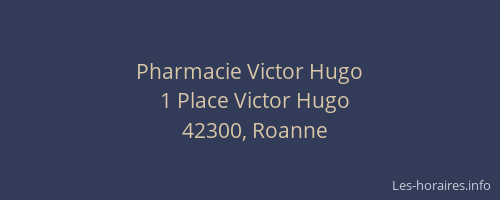 Pharmacie Victor Hugo