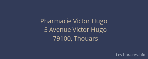Pharmacie Victor Hugo