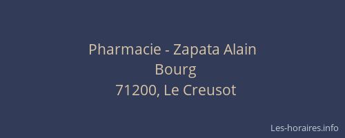 Pharmacie - Zapata Alain