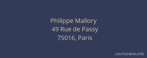 Philippe Mallory