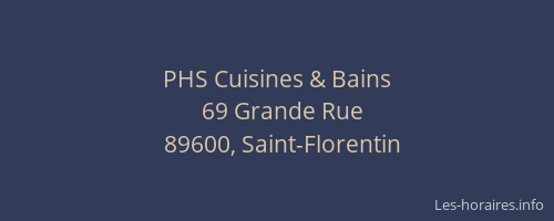 PHS Cuisines & Bains