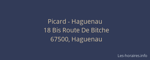 Picard - Haguenau