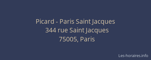 Picard - Paris Saint Jacques