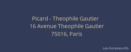 Picard - Theophile Gautier