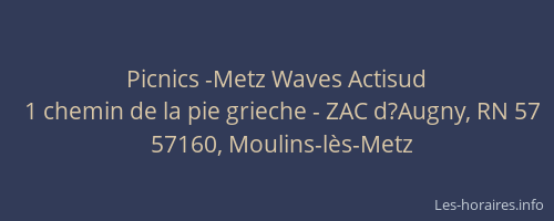 Picnics -Metz Waves Actisud