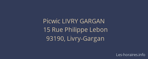 Picwic LIVRY GARGAN